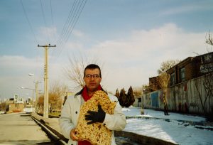 Kamran Ashtary, 2003, in Arak with fresh baked bread